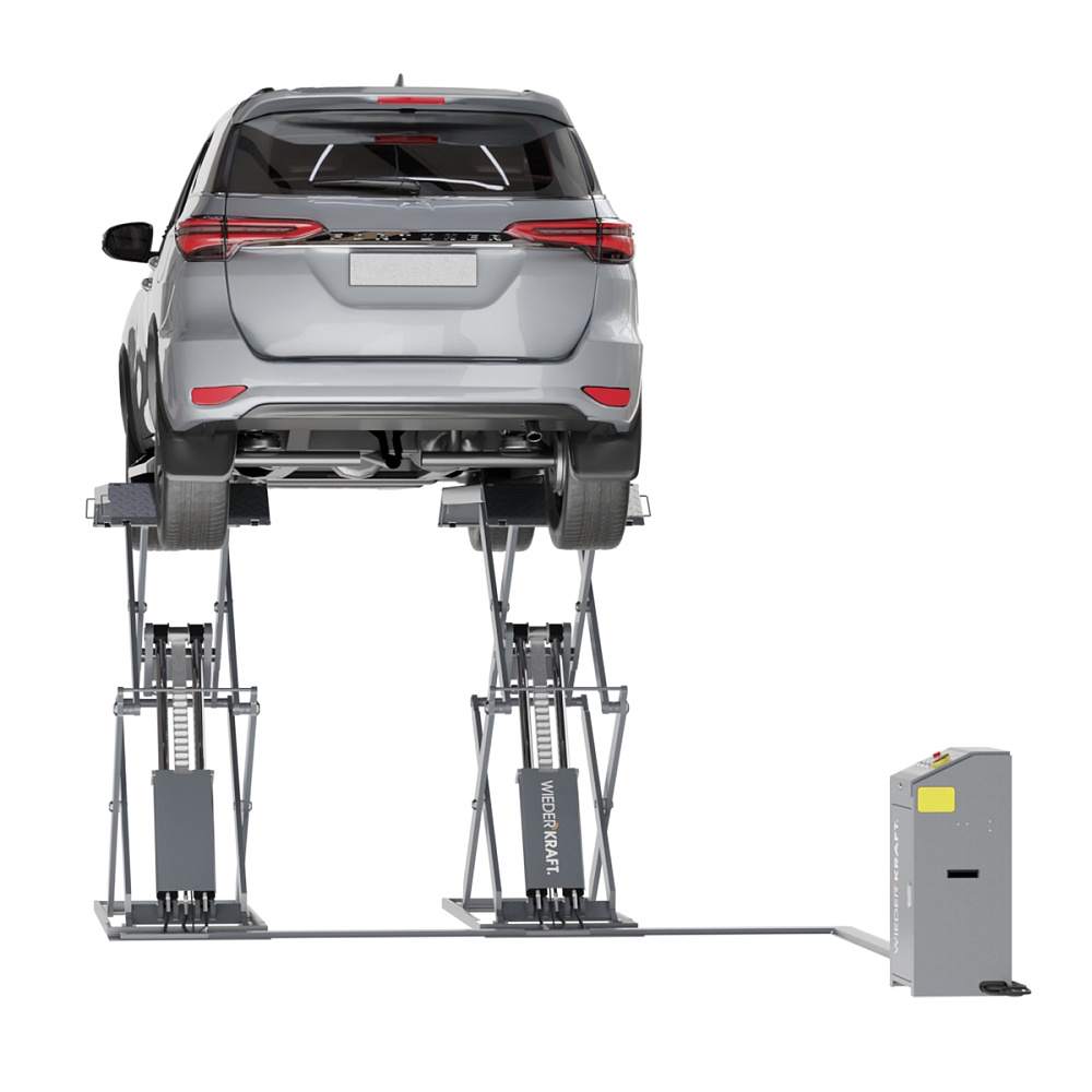 WDK-505X Напольный ножничный автомобильный подъемник, г/п 3.5 т Wiederkraft