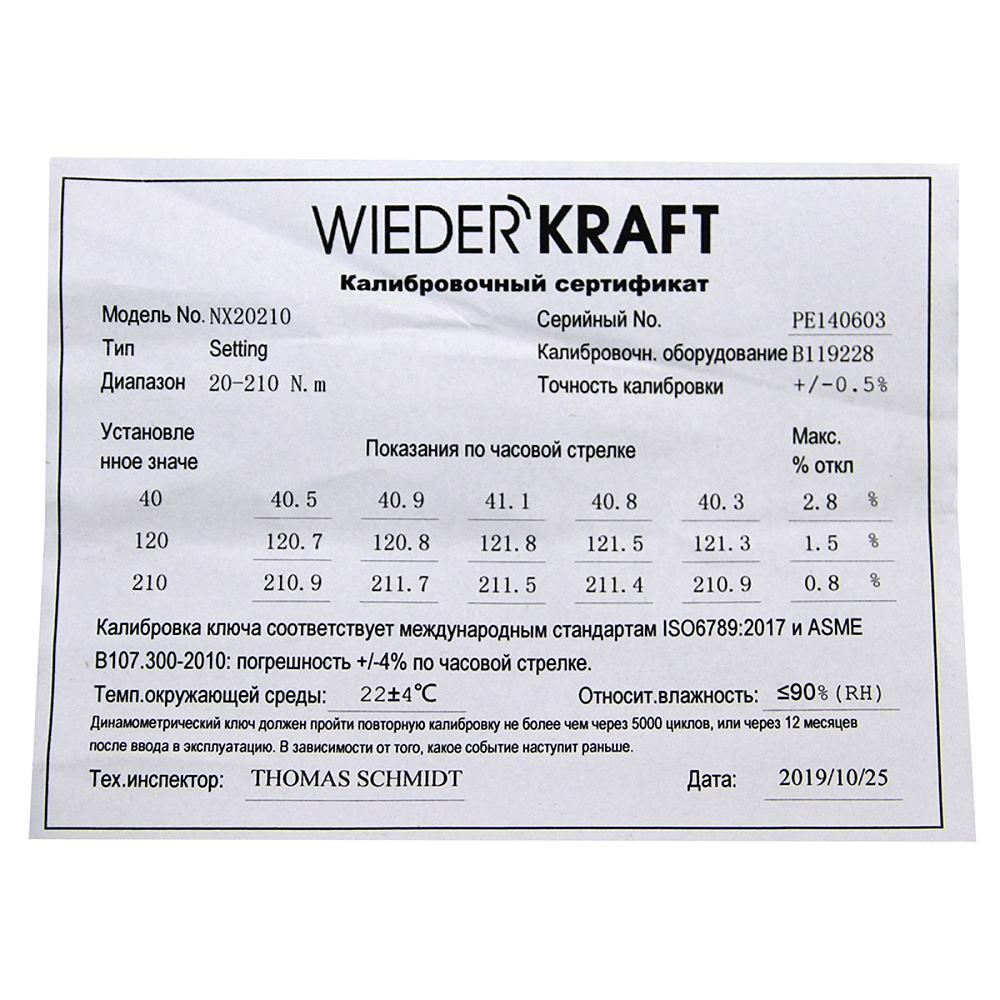 Ключ динамометрический WDK-NX20210