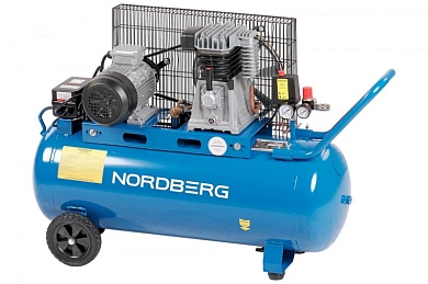 NORDBERG NCE100/391 Компрессор поршневой с ременной передачей 380В, ресив. 100л, 390л/мин