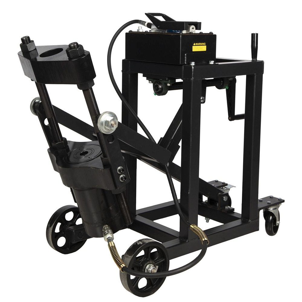 WDK-TKS75E Выпрессовщик шкворней (шкворнедав) гидравлический 75 тонн с рамой и пневмогидравлическим насосом